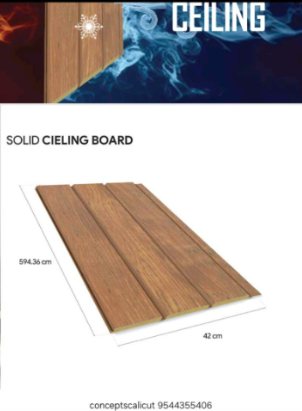 Wood-Pattern Ceiling Boards from Concepts, Kozhikode